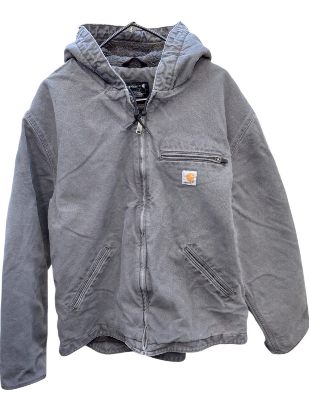 Carhartt J4392 Sherpa Lined Hooded Jacket XL Gray